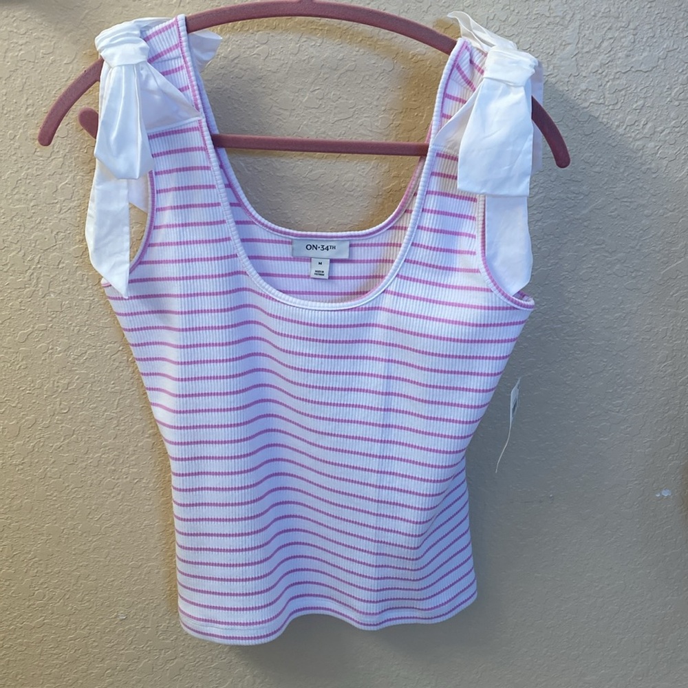 Women's lavender Striped Tank Top